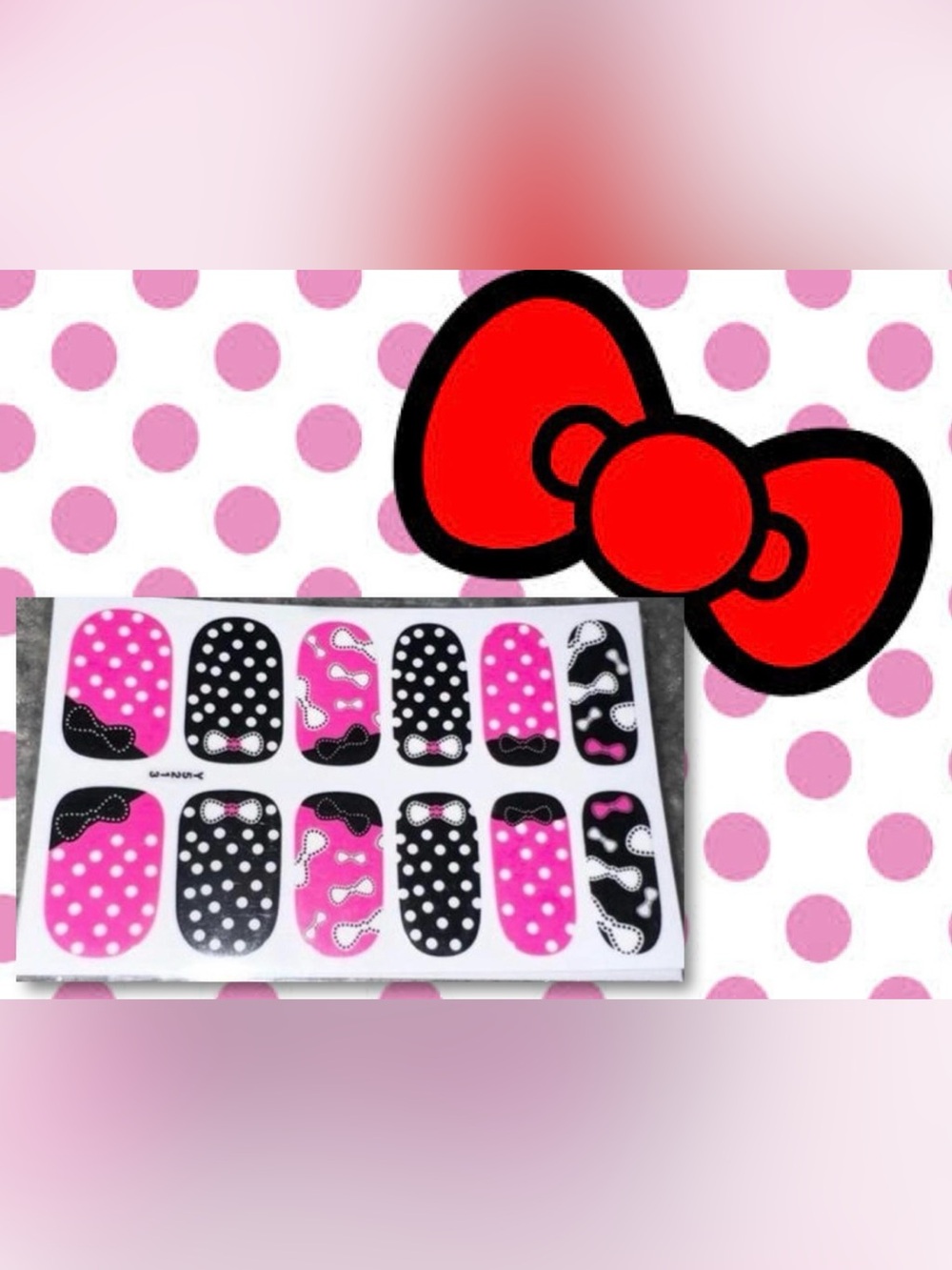 $2 Hello Kitty Inspired Nail Wraps $2 WITH ANY $10 ORDER OR MORE